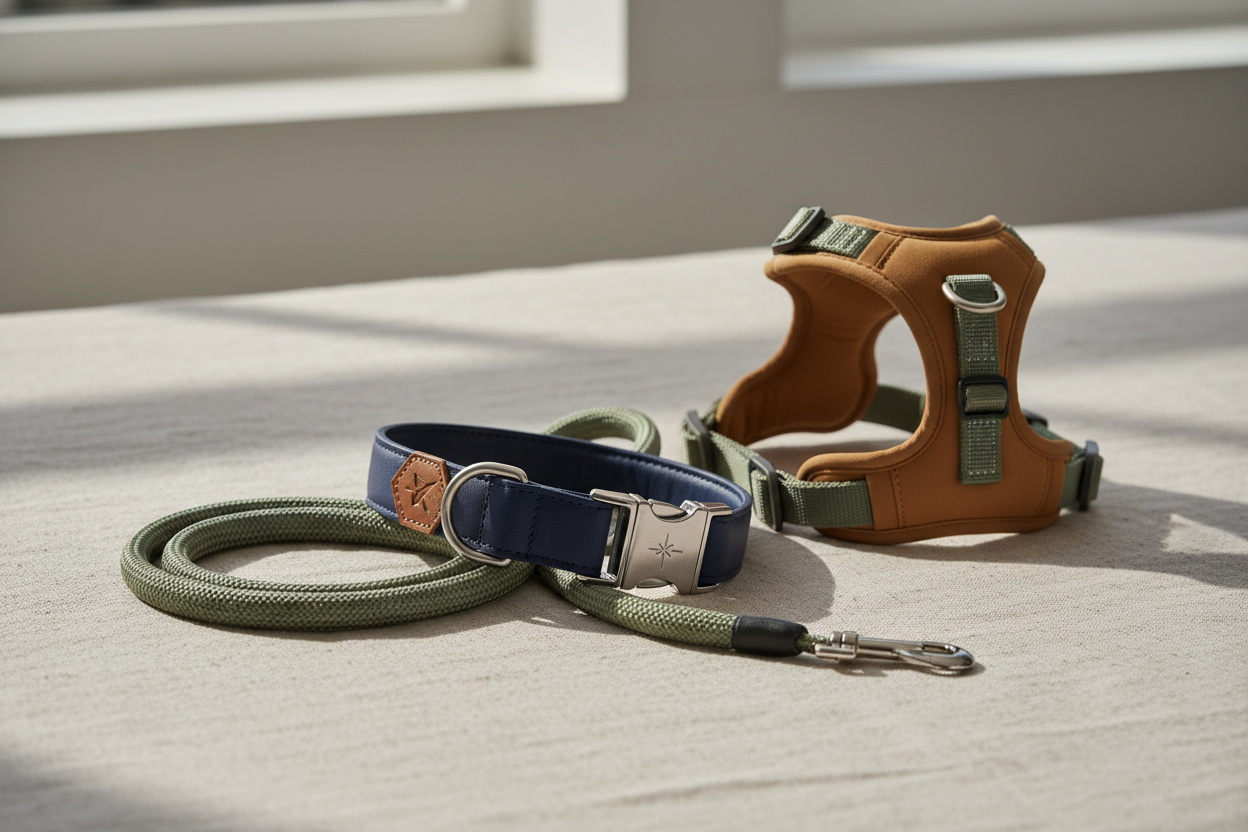 Pet Collar Leashes Harnesses
