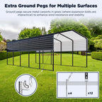 12'x30' Metal Carport with Corrugated Roof
