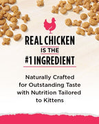 Cat food packaging with the #1 ingredient, 