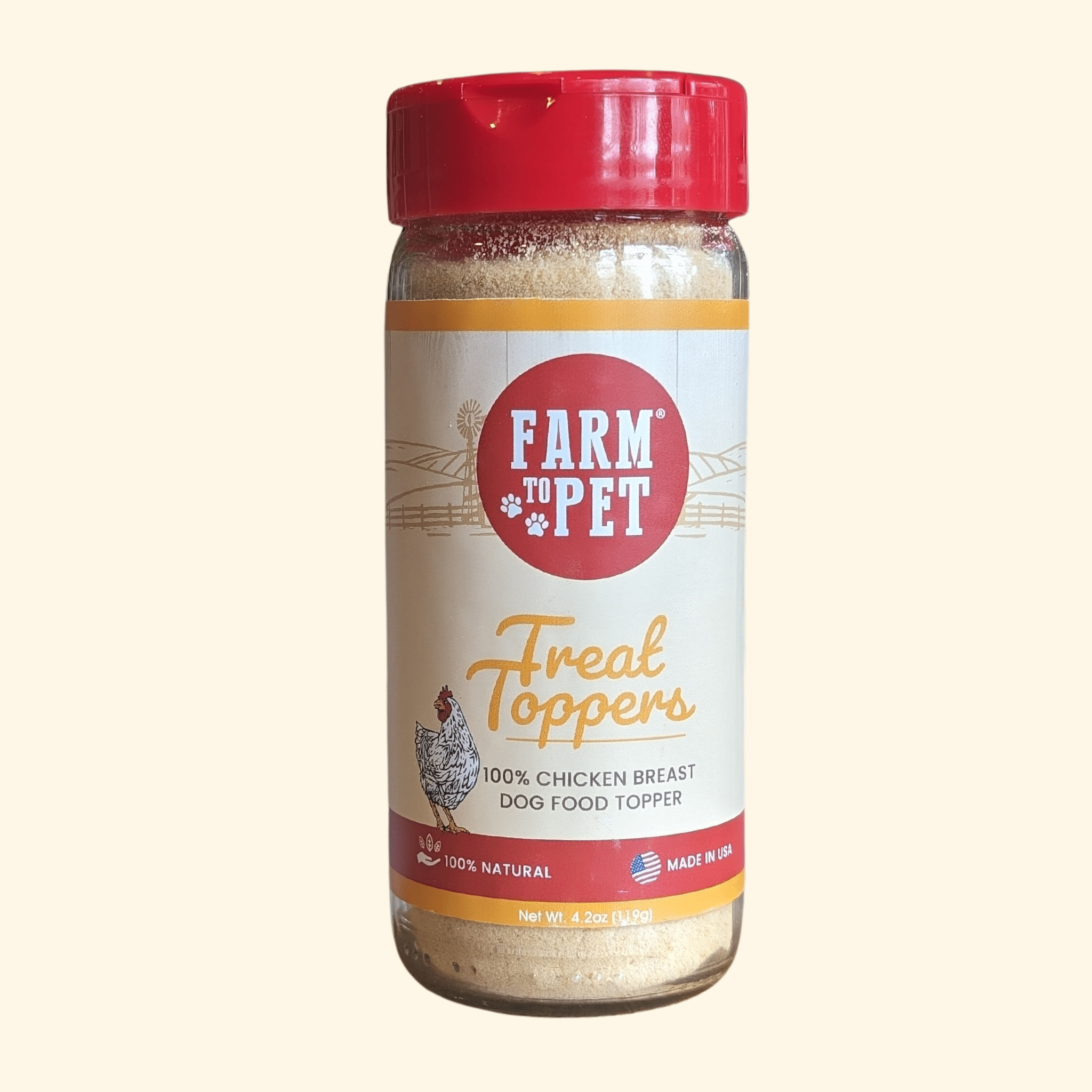 Farm to Pet Chicken Treat Topper – Single-Ingredient Dog & Cat Food Topper