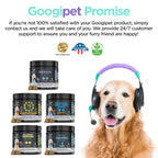 Dog with Googipet pet care products and promotional