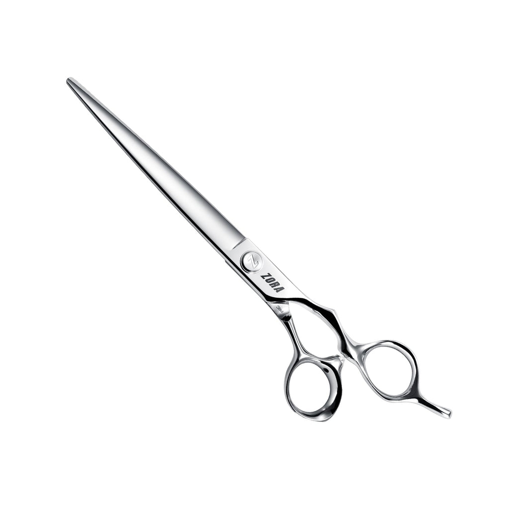 Hair cutting scissors with 'ZUCA' branding on a white background