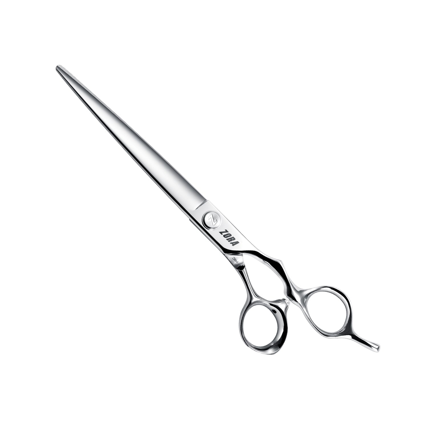 Hair cutting scissors with 'ZUCA' branding on a white background