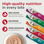 Nulo cat food pouches with a bowl of cat food and text highlighting high-quality nutrition.