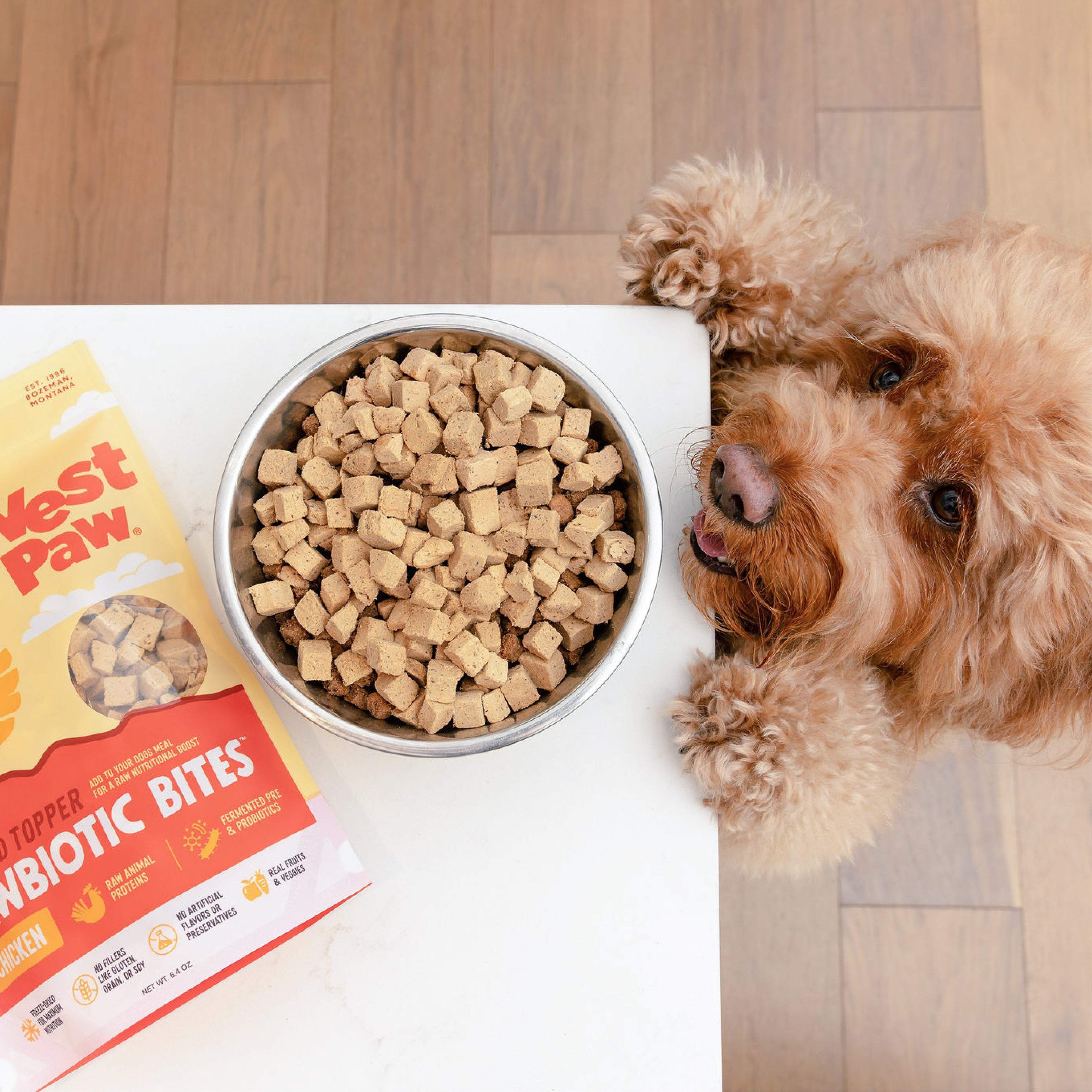 West Paw Rawbiotic Bites™ Chicken Dog Food Topper – 6.4 oz