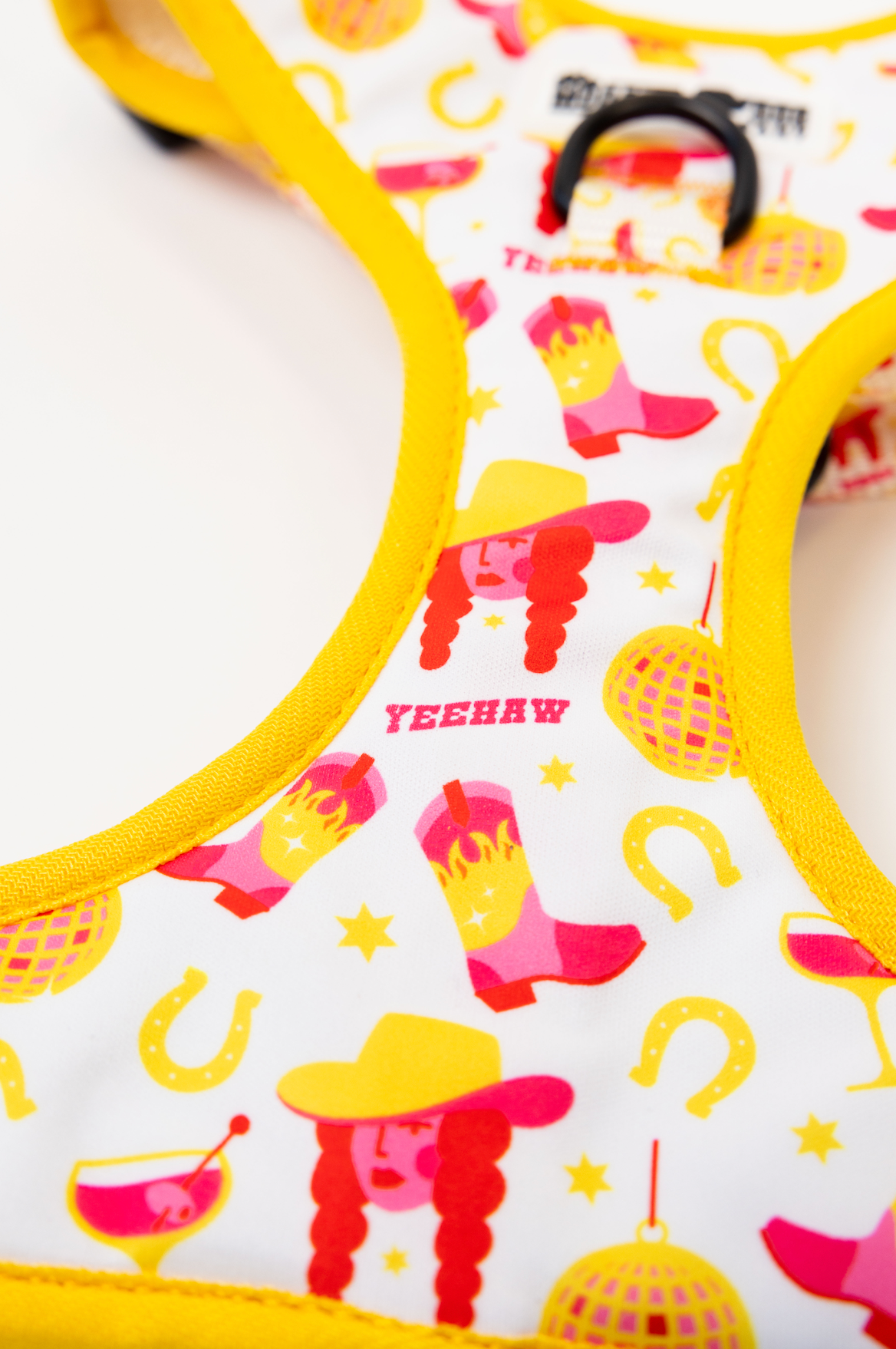 Yeehaw Dog Harness – Disco Cowgirl Print