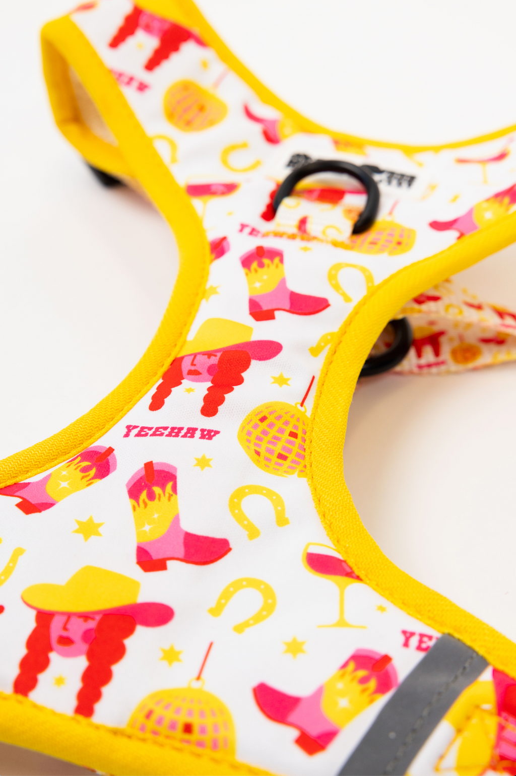 Yeehaw Dog Harness – Disco Cowgirl Print
