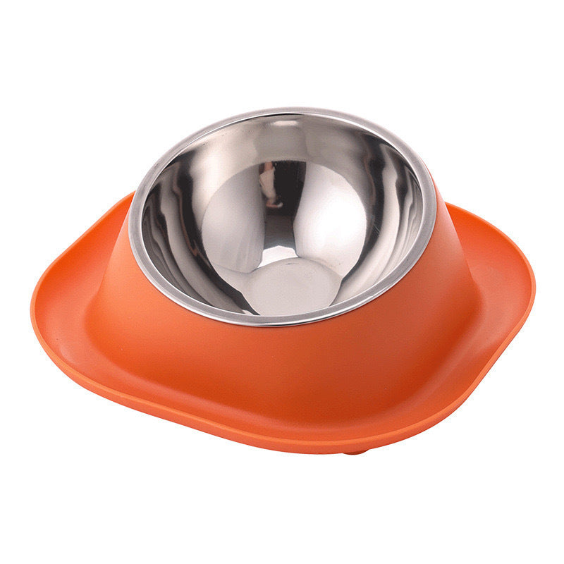 Stainless steel bowl with orange 