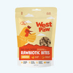 West Paw Rawbiotic Bites dog food topper package on a white background