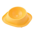 Yellow plastic bowl  for dogs