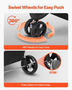 Pet Stroller Foldable 3 Wheels Dog Stroller with Brake up to 35lbs Travel Camp