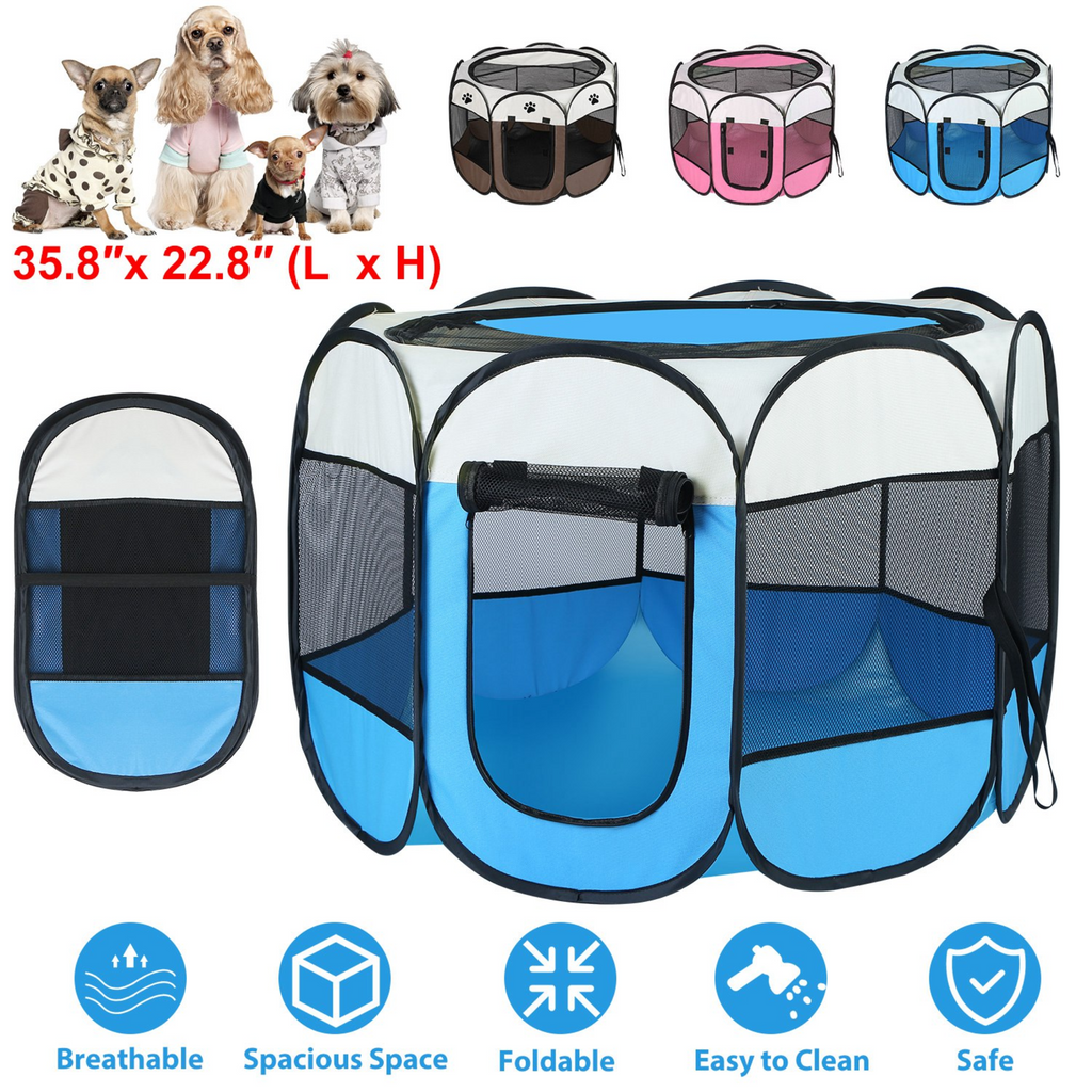 foldable dog playpen with carrying bag