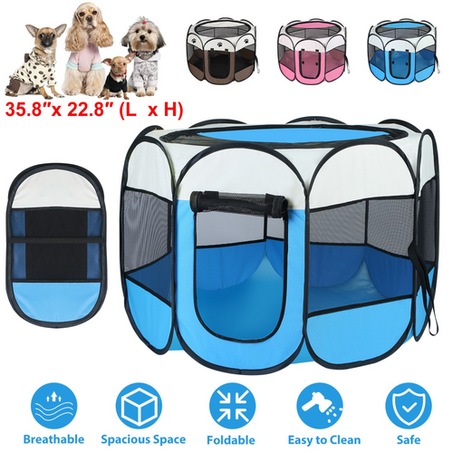 foldable dog playpen with carrying bag