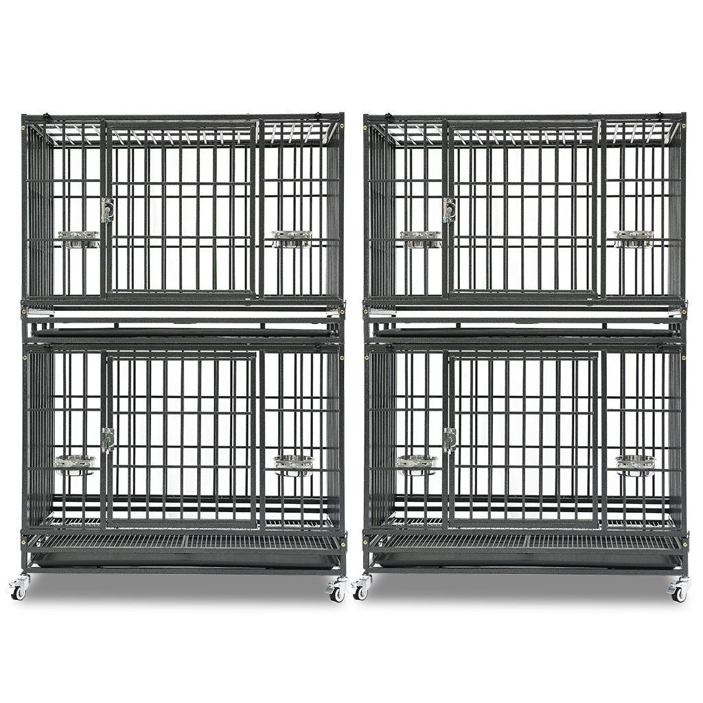 lockable casters dog crate 37