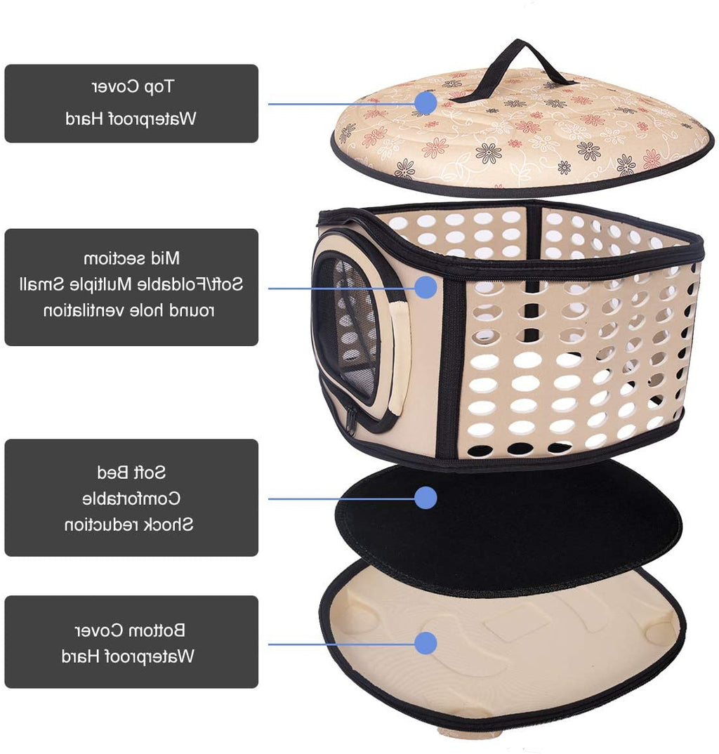 foldable pet carrier with handle