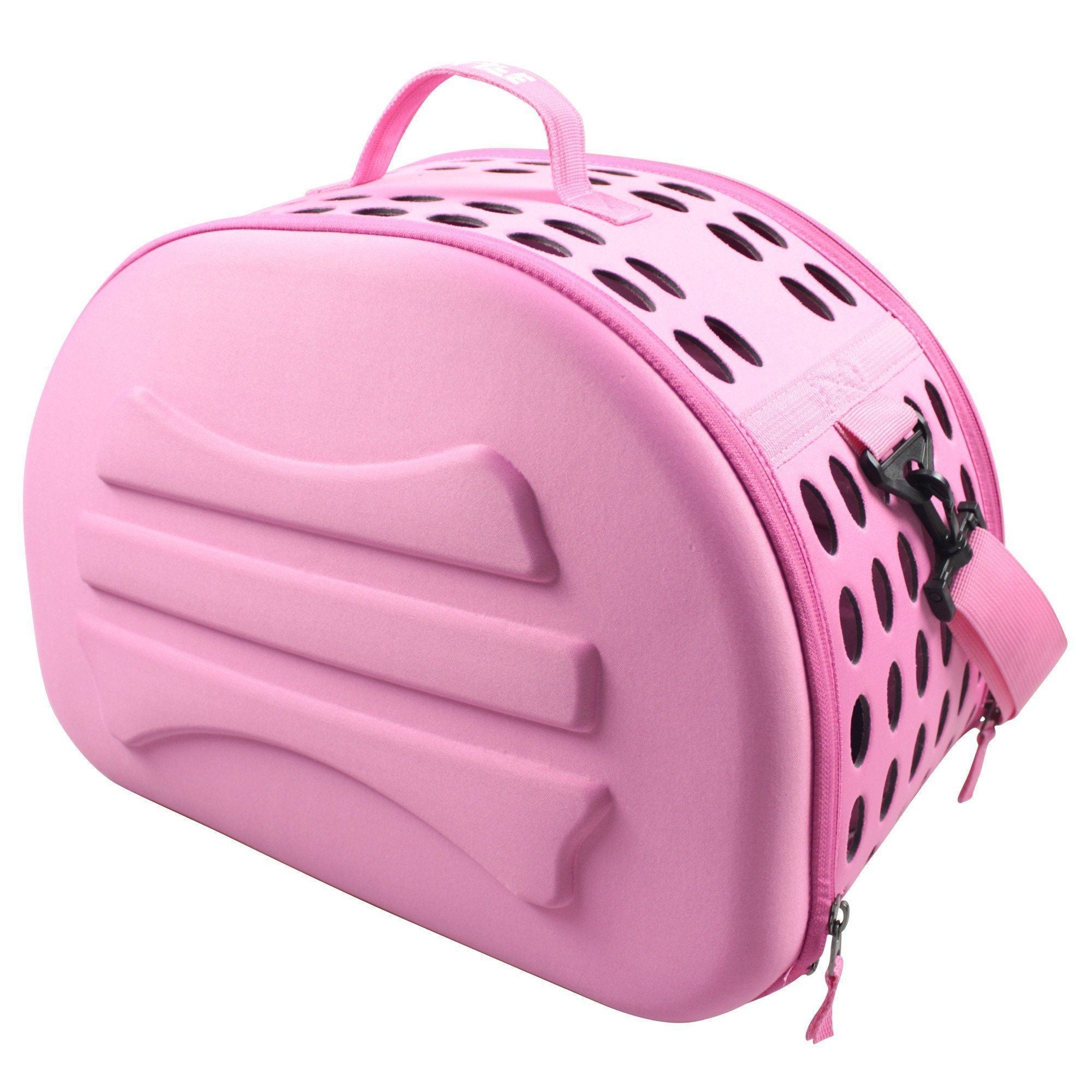 pink designer travel carrier small dogs