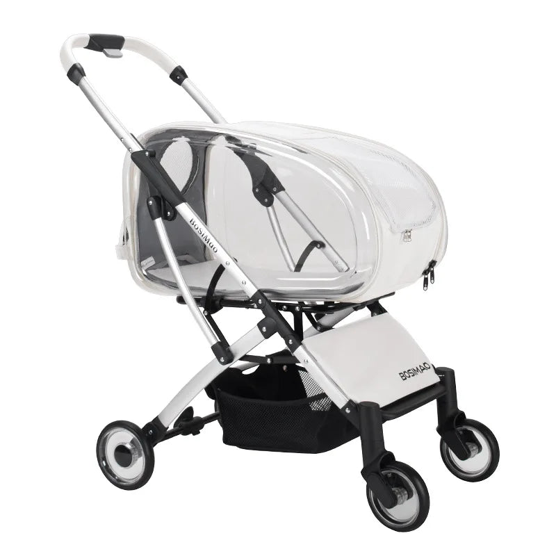white Pet Stroller for Dogs cats